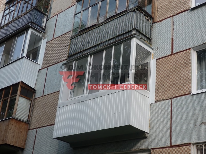 Холодное остекление балкона в Томске фото