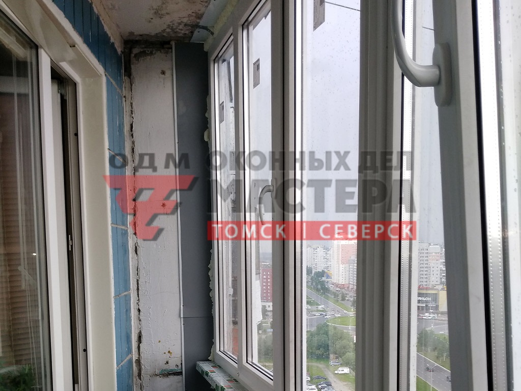 Остекление балкона с изгибом в Томске