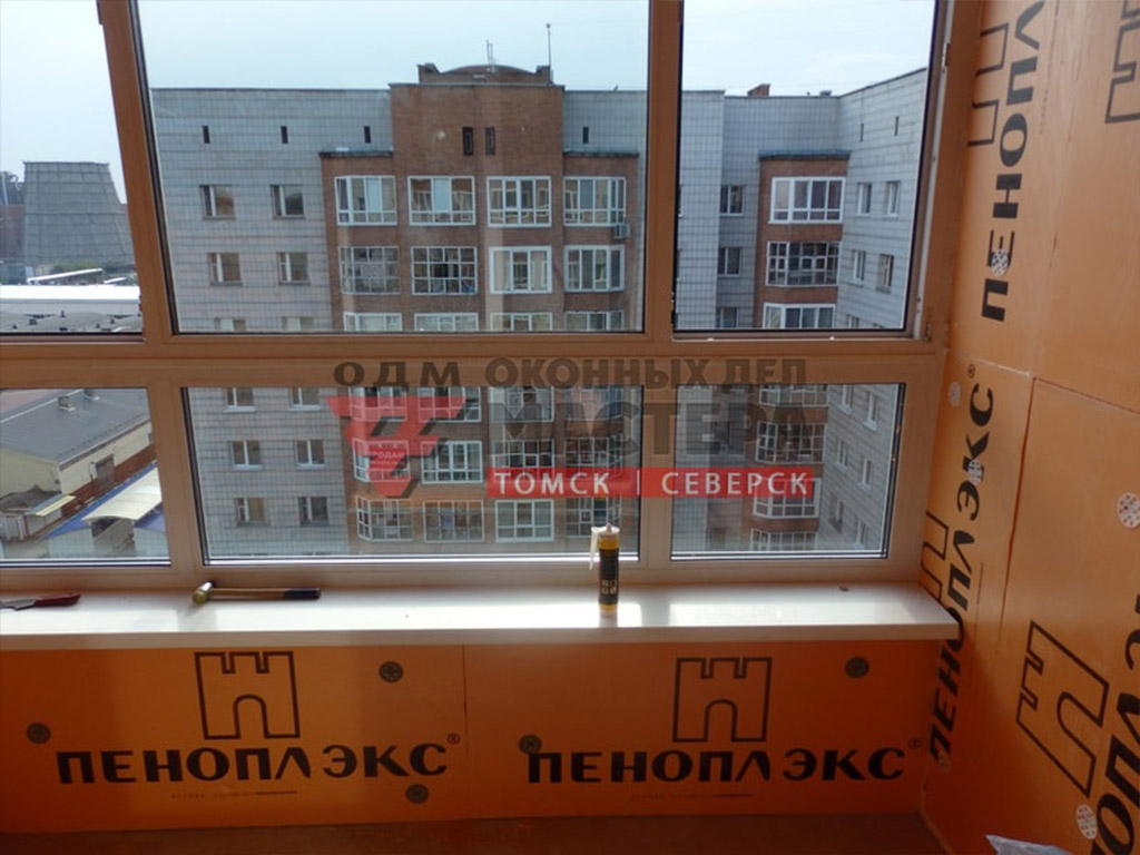 Утепление балкона пеноплексом